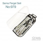 Sema Profesyonel Pergel Seti Uzatma Ayaklı Rapido Aparatı 979 - 1
