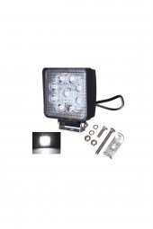 Led Kare Off Road Sis Farı Sis Lambası Çalışma Lambası Projektör 9 Ledli 1 Adet - 1
