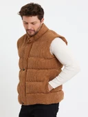 Zagmen Z01358 Erkek Oversize Çıtçıtlı Erkek Kadife Şişme Yelek thumbnail 6