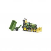Bruder John Deere Çim Biçme Traktörü ve Bahçıvan 62104 lİSANSLI üRÜN - 3