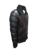 Zagmen Z01037 Erkek Yakası Kürklü Fermuarlı Deri Ceket - 5