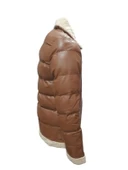 Zagmen Z01037 Erkek Yakası Kürklü Fermuarlı Deri Ceket - 2