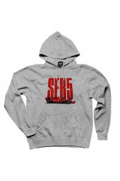 F1 Ferrari SEB5 Gri Kapşonlu Sweatshirt Hoodie - 1
