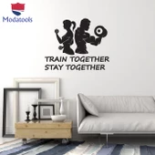 Oturma Odası, Ofis, Dükkan Duvar Sticker Ev Spor Salonu Çift Fitness Vücut Geliştirme Spor Alıntı Sanat Çıkartmaları - 1