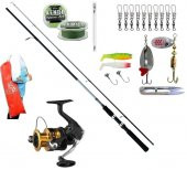BalkanlarAv Shimano FX C3000 Sweepfire 240cm 20-40gr Turna Olta Takımı Seti - 1