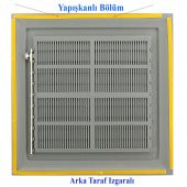 Menfez Banyo Wc Tuvalet Havalandırma Plastik Panjur Gri 60x60 CM thumbnail 4