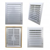 Menfez Banyo Wc Tuvalet Havalandırma Plastik Panjur Gri 60x60 CM thumbnail 8