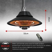 MirKraft Elirg RC Uzaktan Kumandalı 2000W Tavan Isıtıcı - 3