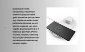 Cosmostech 2 in 1 Kablosuz Şarj Cihaz ve Standı, Wireless Charger Kablosuz Şarj Özelliği Olan Tüm Cihazlar ile Uyumlu - 3