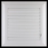 Menfez Banyo Wc Tuvalet Havalandırma Plastik Panjur Beyaz 45x55 CM - 3