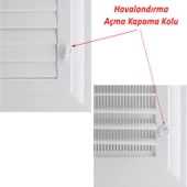 Menfez Banyo Wc Tuvalet Havalandırma Plastik Panjur Beyaz 45x55 CM - 6