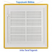 Menfez Banyo Wc Tuvalet Havalandırma Plastik Panjur Beyaz 45x45 CM - 4