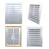 Menfez Banyo Wc Tuvalet Havalandırma Plastik Panjur Beyaz 45x45 CM - 7