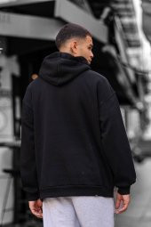 TREND BLUES MOTOSPORT FERMUARLI OVERSİZE KALIN SWEATSHİRT HIRKA - 3