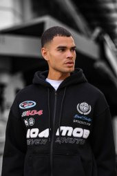 TREND BLUES MOTOSPORT FERMUARLI OVERSİZE KALIN SWEATSHİRT HIRKA - 4