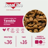 BonaCibo Adult Cat Tavuklu (Hamsi ve Pirinç eşliğinde) Yetişkin Kedi Maması 2 Paket X 2 Kg - 5