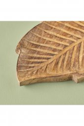 Lida Ahşap Dekoratif Tabak Naturel   30x19  cm - 2