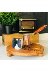 Ahsap Sunumluk Top Ayaklı Sunum Tahtası Huş Rengi - 1