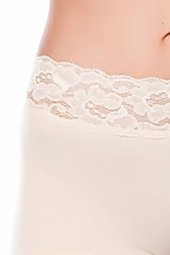 Beyaz Dikişsiz Ağlı Dantelli Şort Külot thumbnail 5