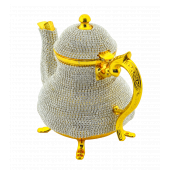 Swarovski Tip Kristal Işlemeli Dekoratif Çaydanlık Sürahi - 3