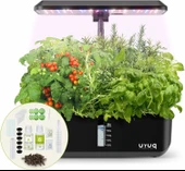 URUQ Topraksız Yetiştirme Sistemi Kapalı Bahçe Seti 12 Pods - Siyah - 1