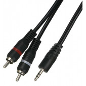3.5mm Stereo To 2rca Aux Ses Kulaklık Çevirici Kablosu (1.8 Metre) - 1