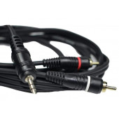 3.5mm Stereo To 2rca Aux Ses Kulaklık Çevirici Kablosu (1.8 Metre) - 2