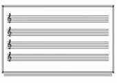 Akyazı 120X140 Müzik Çizgili Laminat Yazı Tahtası - 1