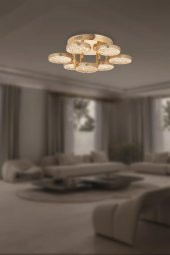 Eray Aydınlatma 1207-7 GD 7 li Sarı Led Avize - 1