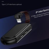 Baseus L47 3in1 2X iPhone Lightning başlık Ve 3.5mm Kulaklık Çıkışlı Şarj Adaptörü - 3