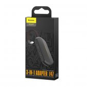 Baseus L47 3in1 2X iPhone Lightning başlık Ve 3.5mm Kulaklık Çıkışlı Şarj Adaptörü - 10