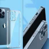 iPhone 15 Pro Max Kılıf Kamera Korumalı Silikon Şeffaf Arka Kapak - 3