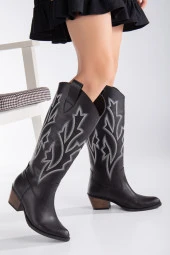 Asya Uzun Western Çizme Kovboy Kadın Çizme - 6