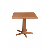 80 x 80 cm Kare  Plastik Kahverengi Masa  - GF211TEAK - 1