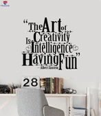Oturma Odası, Ofis, Dükkan Duvar Sticker Alıntı Sanat Yaratıcılık Zeka Eğlenceli Çıkartmalar thumbnail 1