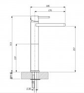 Bocchi Canyon Swarovski® Yüksek Lavabo Bataryası Antik Siyah 1014-0002-SB thumbnail 2