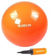 Delta 75 cm Turuncu Deluxe Pilates Topu Ve Çift Yönlü Pompa Seti - 1