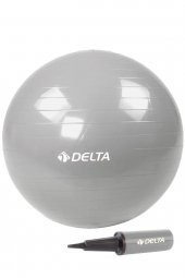 Delta 85 cm Gümüş Deluxe Pilates Topu Ve Çift Yönlü Pompa Seti - 1