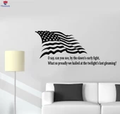 Oturma Odası, Ofis, Dükkan Duvar Sticker Cümle Alıntı Amerikan ABD Bayrağı Sembol Amerika Birleşik Devletleri Çıkartmaları thumbnail 1