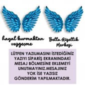 Veraart Kişiselleştirilebilir Işıklı Pleksi Cam Tablo Lucia Mavi Melek Kanadı 90 cm - 5