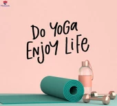 Oturma Odası, Ofis, Dükkan Duvar Sticker Alıntı Yoga Yapın Yaşam Dengesinin Keyfini Çıkarın Etiketler 22,5 inç x 15,5 inç - 1