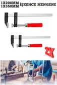 GermanyStyl Ölçüler Premium Kalite 350,200mm F Tipi Ahşap Çelik MobilyaMengene Kıskaç İşkence 2 Set - 6