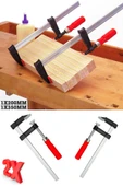 GermanyStyl Ölçüler Premium Kalite 350,200mm F Tipi Ahşap Çelik MobilyaMengene Kıskaç İşkence 2 Set - 1