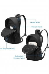Bagacar Smart Bag 3157 Okul ve Günlük Laptop Bölmeli Sırt Çantası Koyu Gri - 5