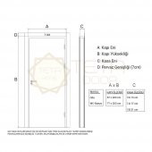 Teta Home Madra Amerikan Panel Kapı  87x203 18/21 Oda Beyaz - 3