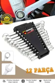 GERMANY STYLE 12 Parça Açık Ağız ve Yıldız Anahtar Seti Krom Vanadyum Çelik - 2