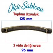 Mobilya Mutfak Dolabı Çekmece Dolap Kapak Kulpu Kulbu Antik Sarı 96 mm Metal Kulp - 2