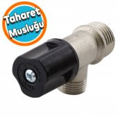 Metal Aç Kapa Vanalı Kumlanmış Kumlamalı Taharet Musluğu Sağlam Ara Musluk Wc Klozet 0473 - 1