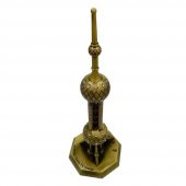 Vintage Metal Shanghai Oriental Pearl Tv Tower Biblo Antik Bronz 18 cm - 3