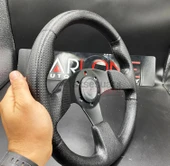 Spor Direksiyon Noktalı Deri 32Cm Momo Tip - Yarış Spor Direksiyonu - 2